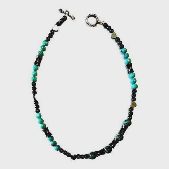 turquoise and hematite necklace