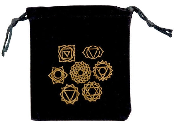 Seven Chakra Drawstring Velvet Bag
