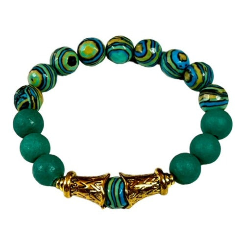 reconstituted turquoise bracelet