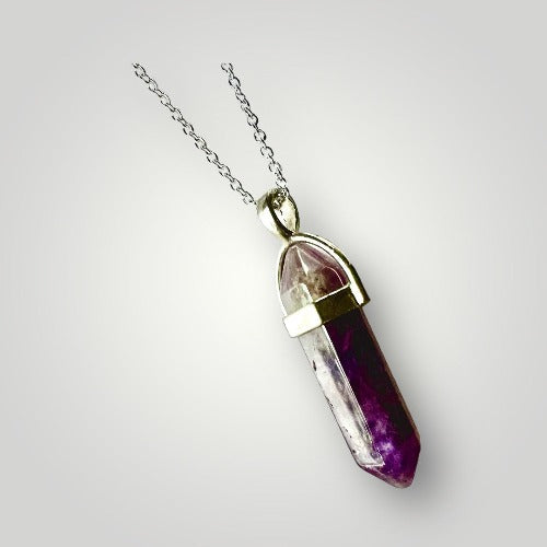 double terminated amethyst necklace