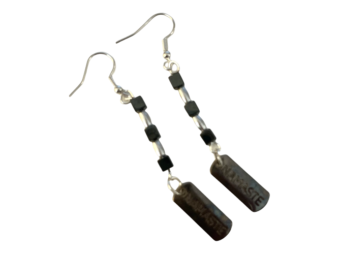 hematite dangle earrings