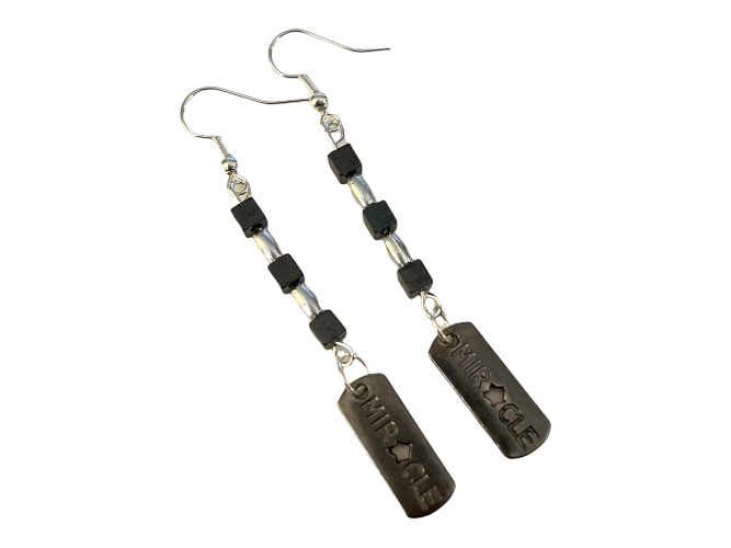 hematite dangle earrings