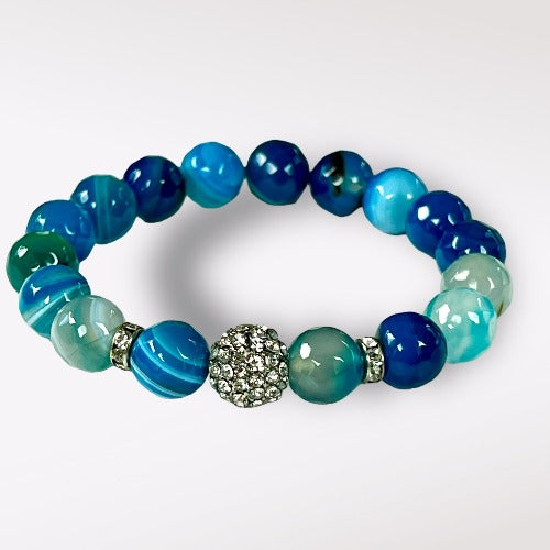 blue agate quartz bracelet