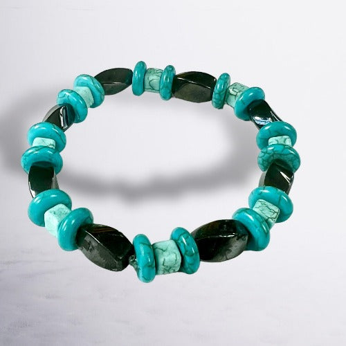turquoise and hematite bracelet