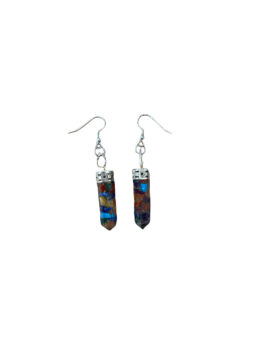 chakra chips earrings